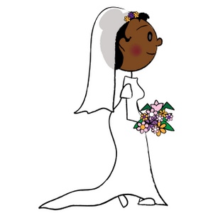 acclaim clipart: african american bride