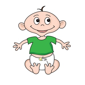 acclaim clipart: baby sitting up