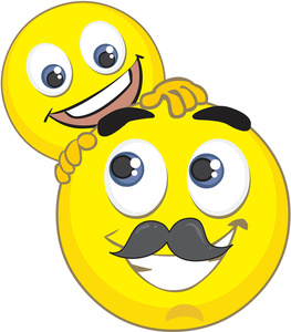cartoon clipart smiley dad and son