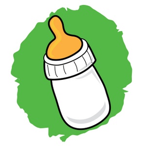 acclaim clipart: cartoon plastic baby bottle