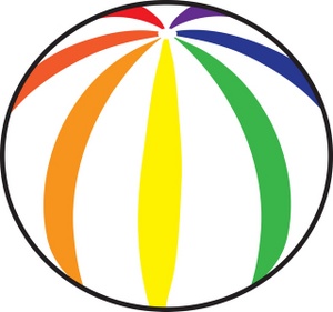 acclaim clipart: colorful beach ball
