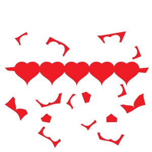 acclaim clipart: cutout paper hearts