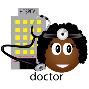 acclaim clipart: female doctor occupation icon