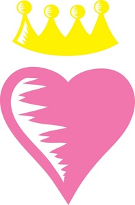 acclaim clipart: king of love heart with a crown