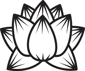 acclaim clipart: lotus flower outline