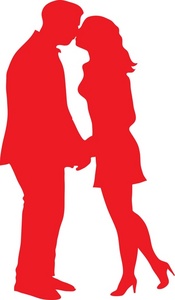 acclaim clipart: man and woman kissing and holding hands  lovers