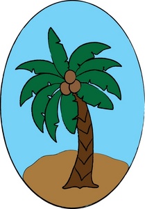 acclaim clipart: palm tree or coconut tree on a tropical island