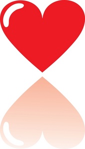 Heart Clipart Image: Plain Red Heart Graphic with a Drop Shadow