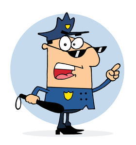 acclaim clipart: police officer yelling