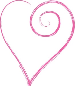pretty pink heart graphic symbolizing love