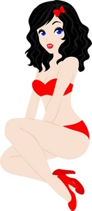 acclaim clipart: sexy young woman