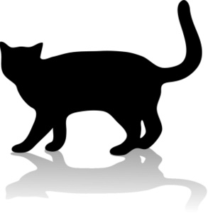 acclaim clipart: silhouette of a cat