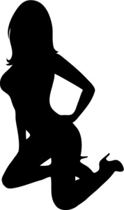 acclaim clipart: silhouette of a sexy woman