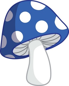 acclaim clipart: spotted toadstool or mushroom