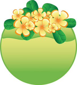 Tropical Flowers Clipart Image: Tropical Hawaiian Floral Design