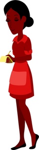acclaim clipart: waitress taking an order in a restaurant