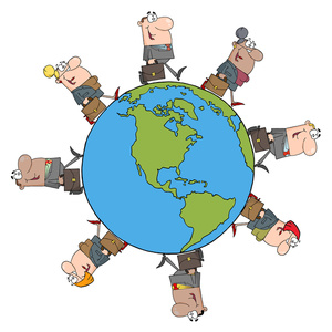 acclaim clipart: workers as part of a global workforce
